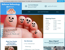 Tablet Screenshot of bellevuereflexology.com